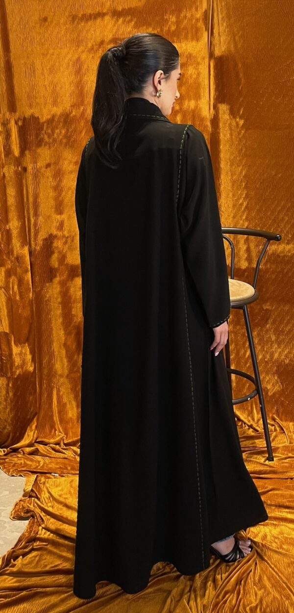 Green Lines Vest Cut Abaya