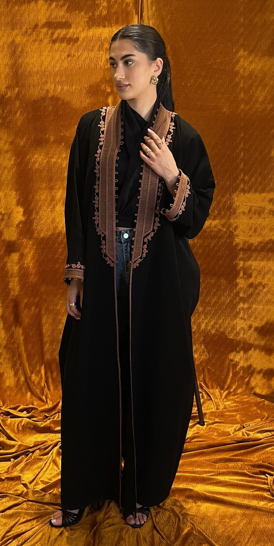 The Brown Bisht Cut Abaya