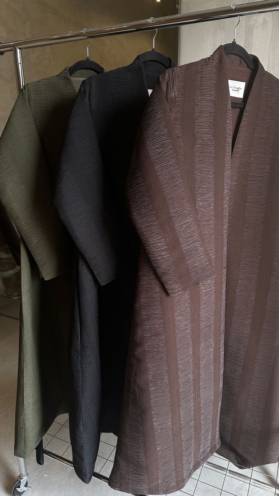 Green Luxury textured abaya