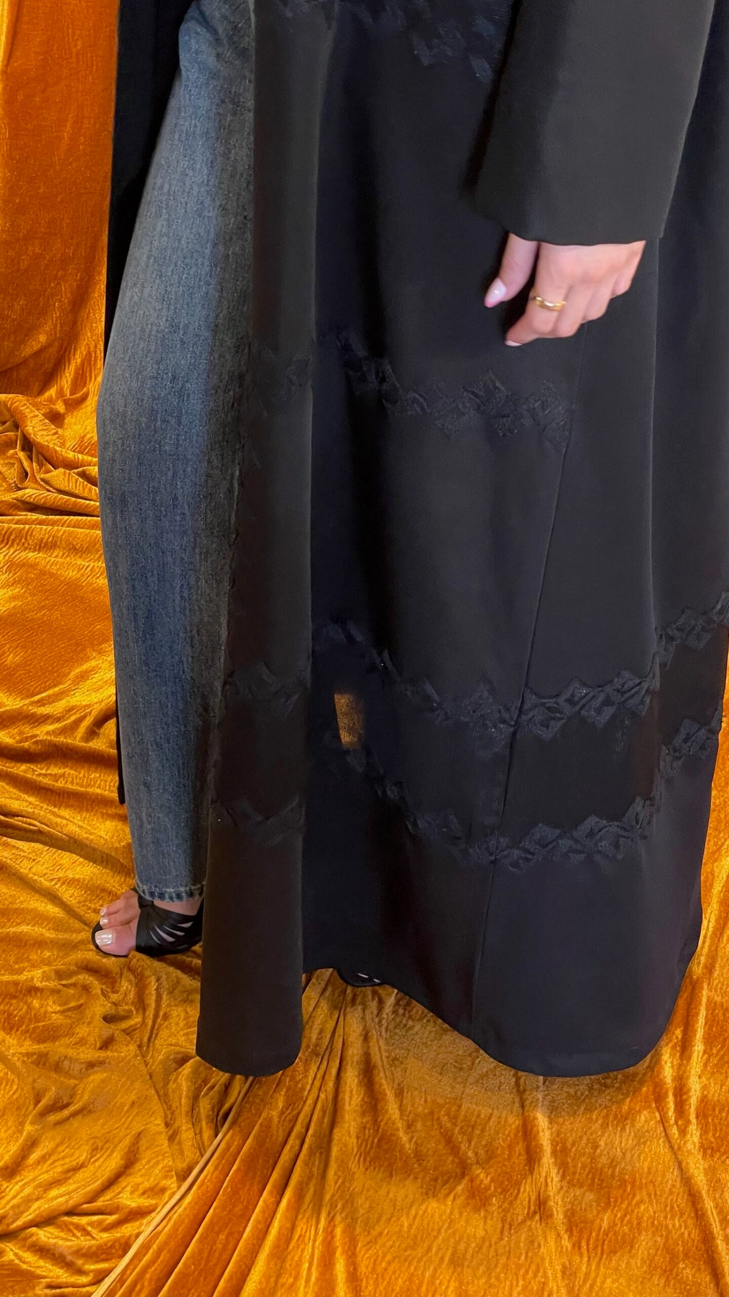 Black Embroidered Abaya