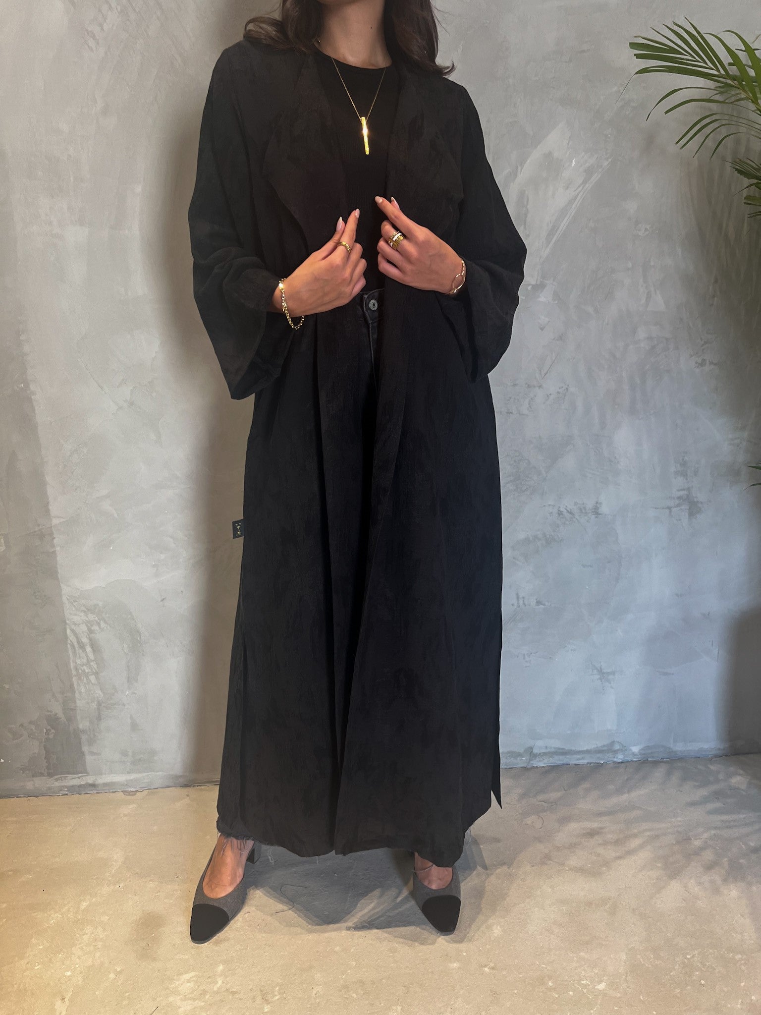 Black Embroidered Abaya