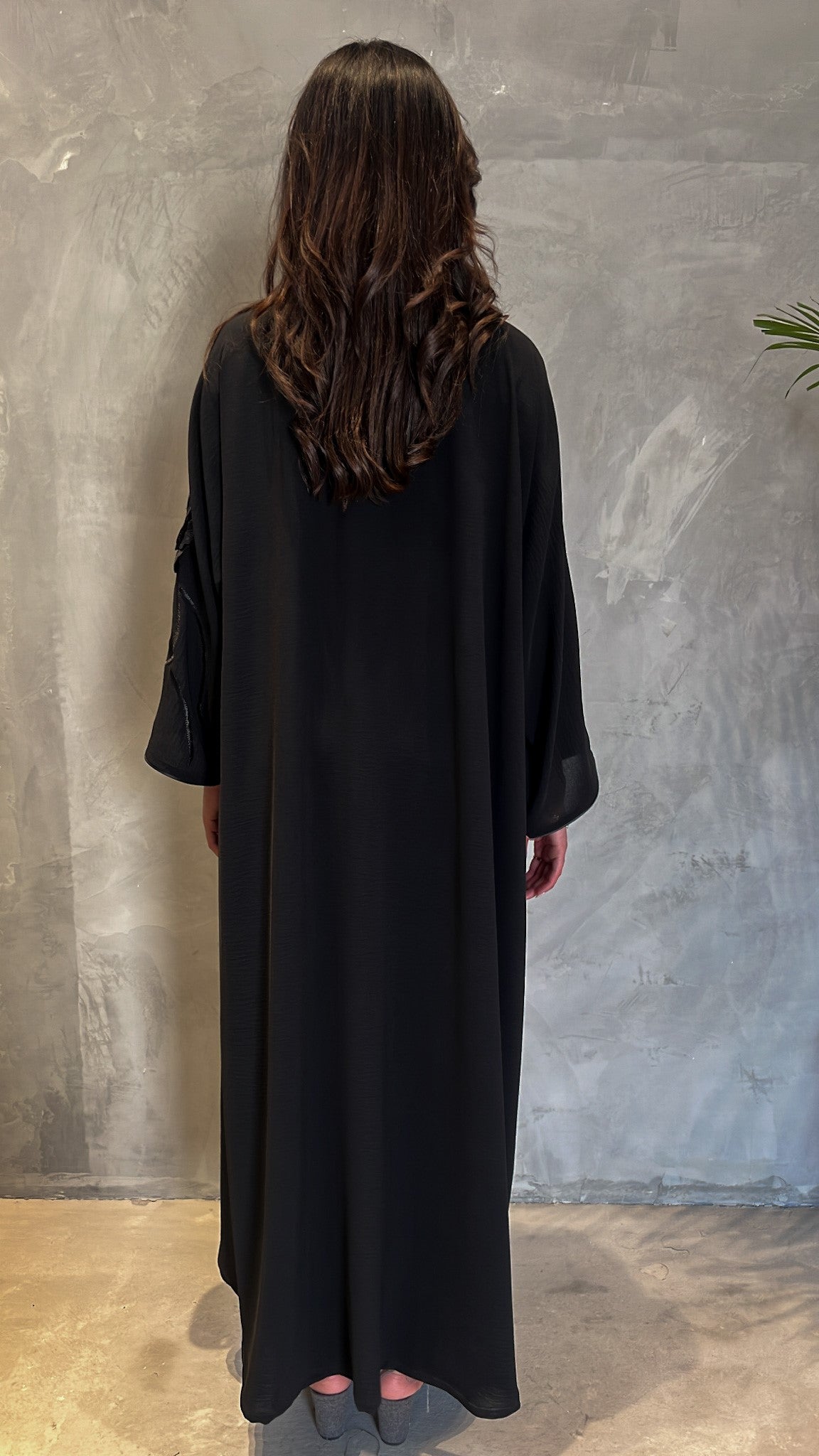 Black Embroidered Abaya