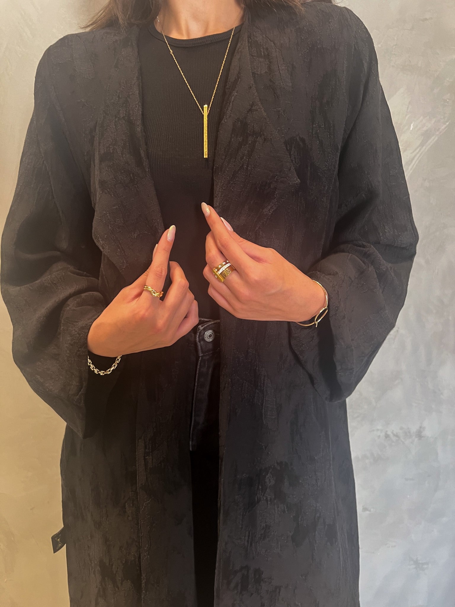 Black Embroidered Abaya