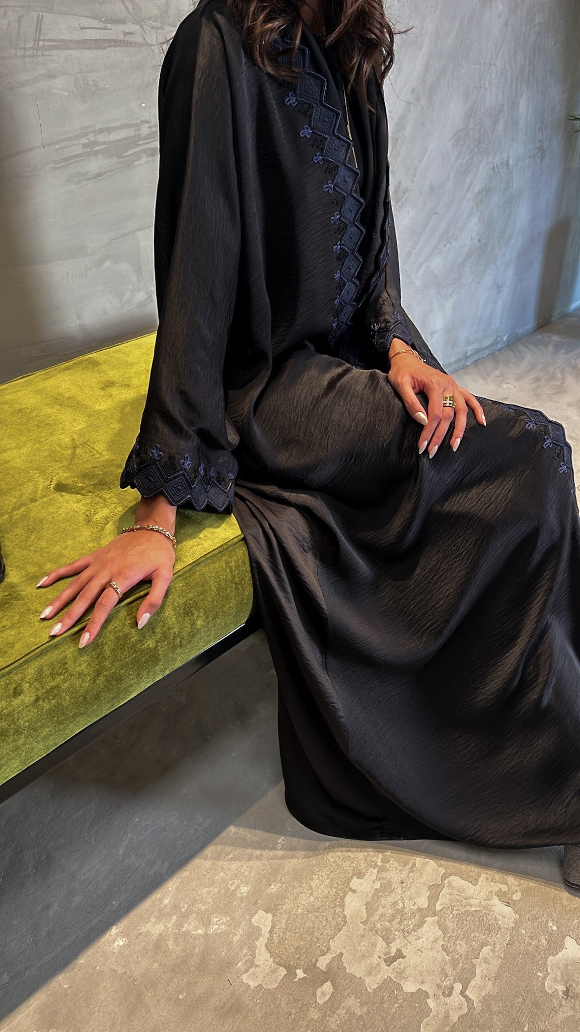 Black Embroidered Abaya