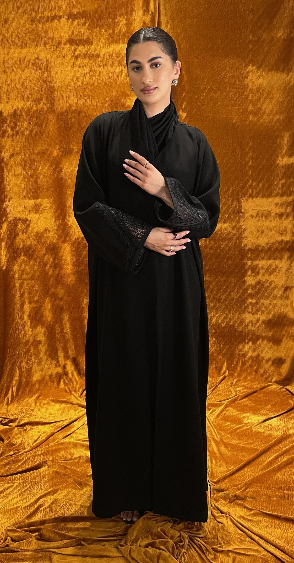 Black Robes Embroidered Abaya