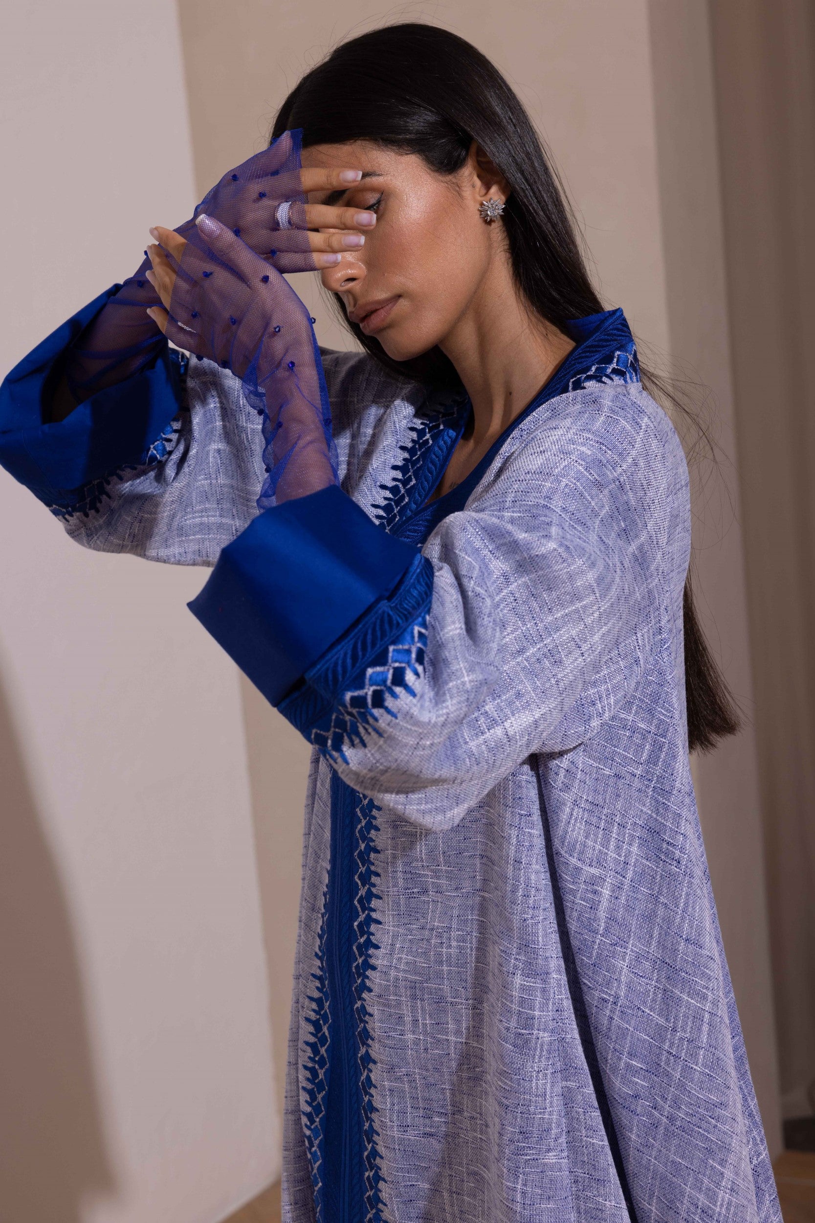 Blue Linen Kaftan