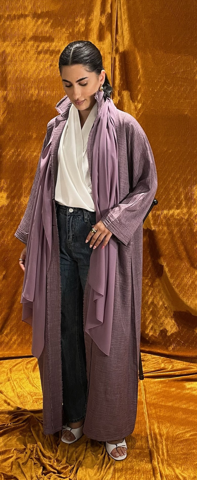 Dark Mauve Practical Abaya