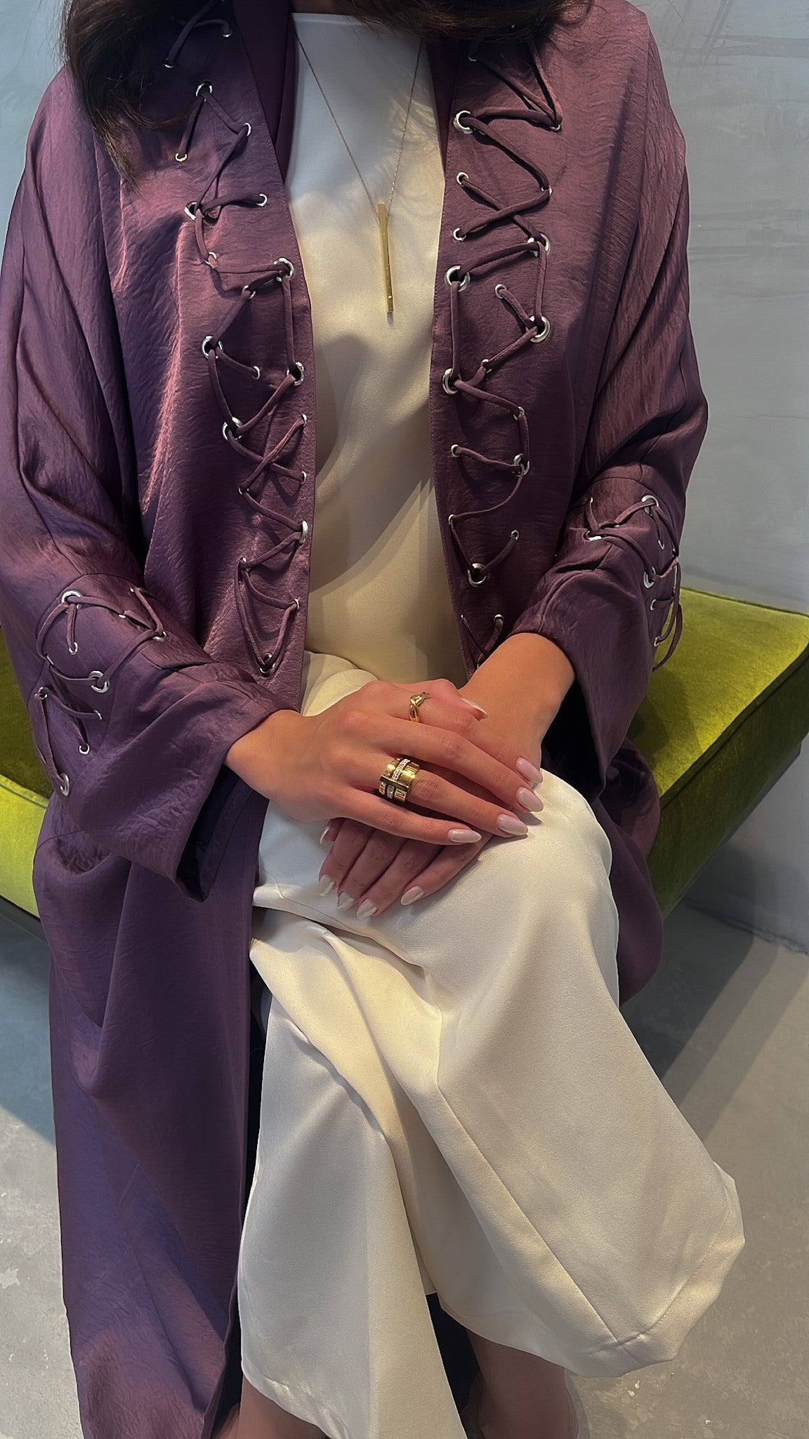 Dark Purple Abaya