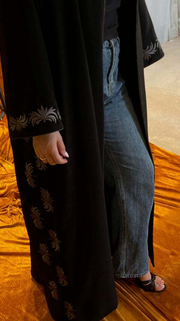 Grey Palms Abaya