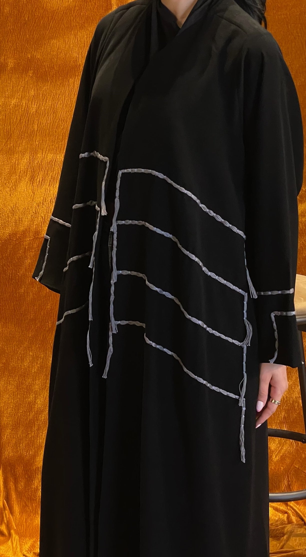 Grey Threads Embellished Abaya