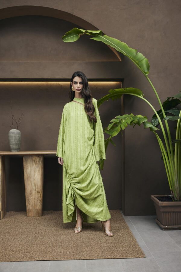 Light green cotton kaftan