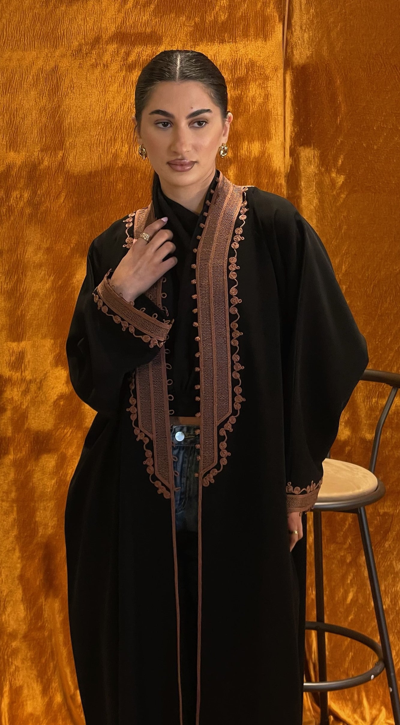 The Brown Bisht Cut Abaya