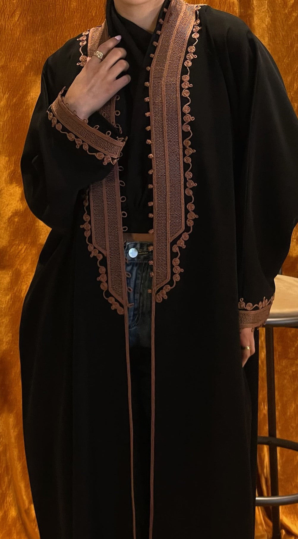 The Brown Bisht Cut Abaya